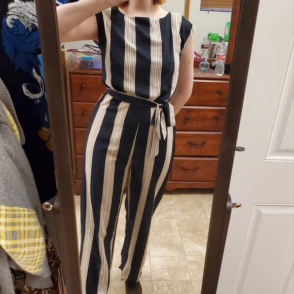 Taupe and black Jumpsuit/Romper - Picture 3 of 4